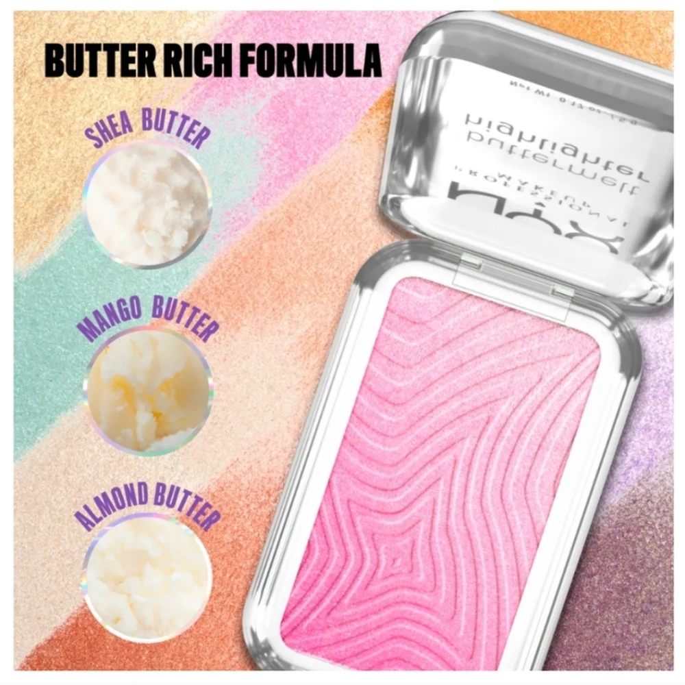 NYX Professional Makeup Buttermelt Highlight Trio ✨ Purple, Pink, & Mint 🆕